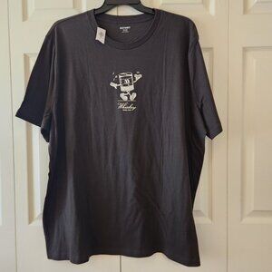 Old Navy XXXL Tall Whiskey Social Club Graphic Tee Soft Cotton Short Sleeve Gray